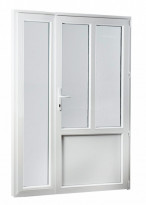 Vedľajšie vchodové dvere dvojkrídlové v bielej farbe 