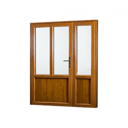 Vedľajšie vchodové dvere dvojkrídlové, ľavé, REHAU Smartline+ 1580 x 2080