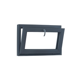 Jednokrídlové plastové okno pivničné 800x500 mm, dvojsklo, výklopné, OLIMPIA 60 AD