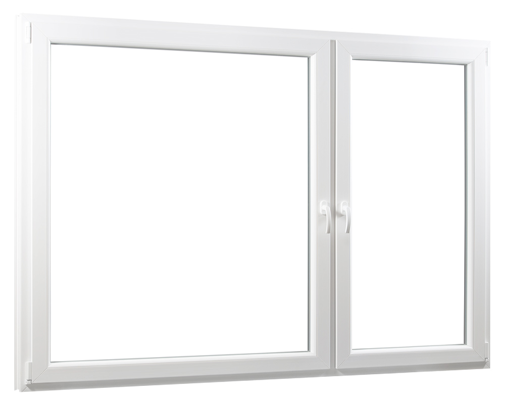 Dvojkrídlové plastové okno so stĺpikom 2/3 + 1/3, REHAU Smartline+ - SKLADOVÉ-OKNÁ.sk - 2060 x 1540