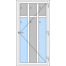 Vchodové dvere jednokrídlové - T p R4