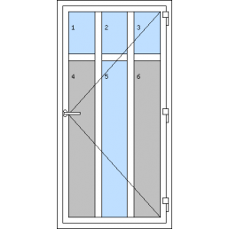 Vchodové dvere jednokrídlové - T p R3