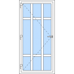 Vchodové dvere jednokrídlové VEN otváravé - T p R9