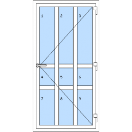 Vchodové dvere jednokrídlové - T p V1