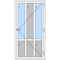 Vchodové dvere jednokrídlové - T p T3