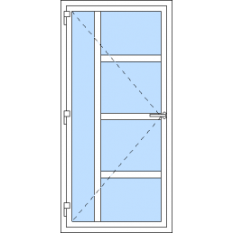 Vchodové dvere jednokrídlové VEN otváravé - T p Z1