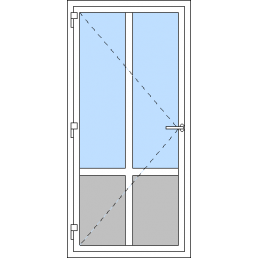 Vchodové dvere jednokrídlové VEN otváravé - Typ E2