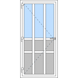Vchodové dvere jednokrídlové VEN otváravé - T p V3