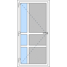 Vchodové dvere jednokrídlové VEN otváravé - T p P8
